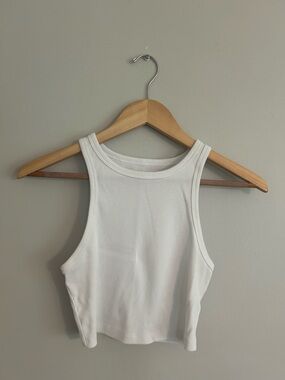 wild fable White Ribbed Cropped Tank